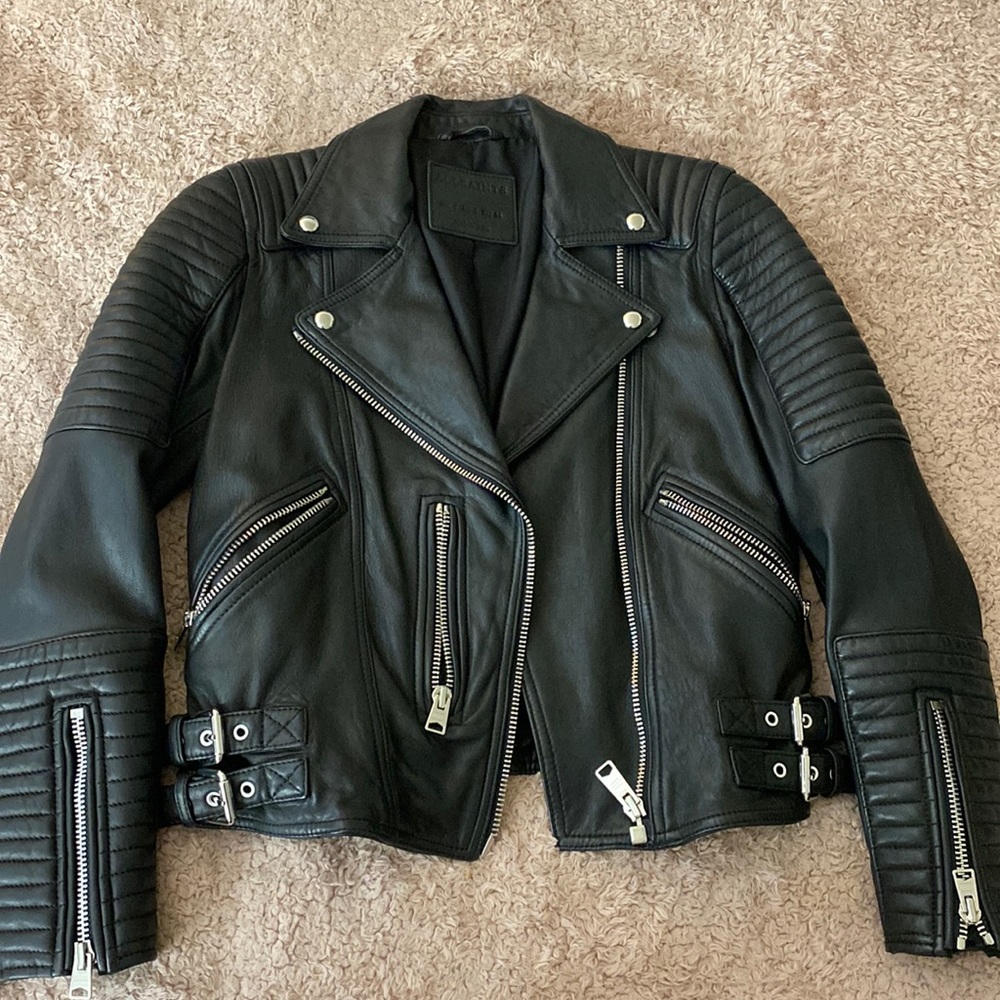 All Saints Black Leather Jacket